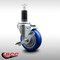 Service Caster 4'' SS Blue Poly Swivel 1-1/4'' Expanding Stem Caster with Brake SCC-SSEX20S414-PPUB-BLUE-TLB-114 - alternate 3